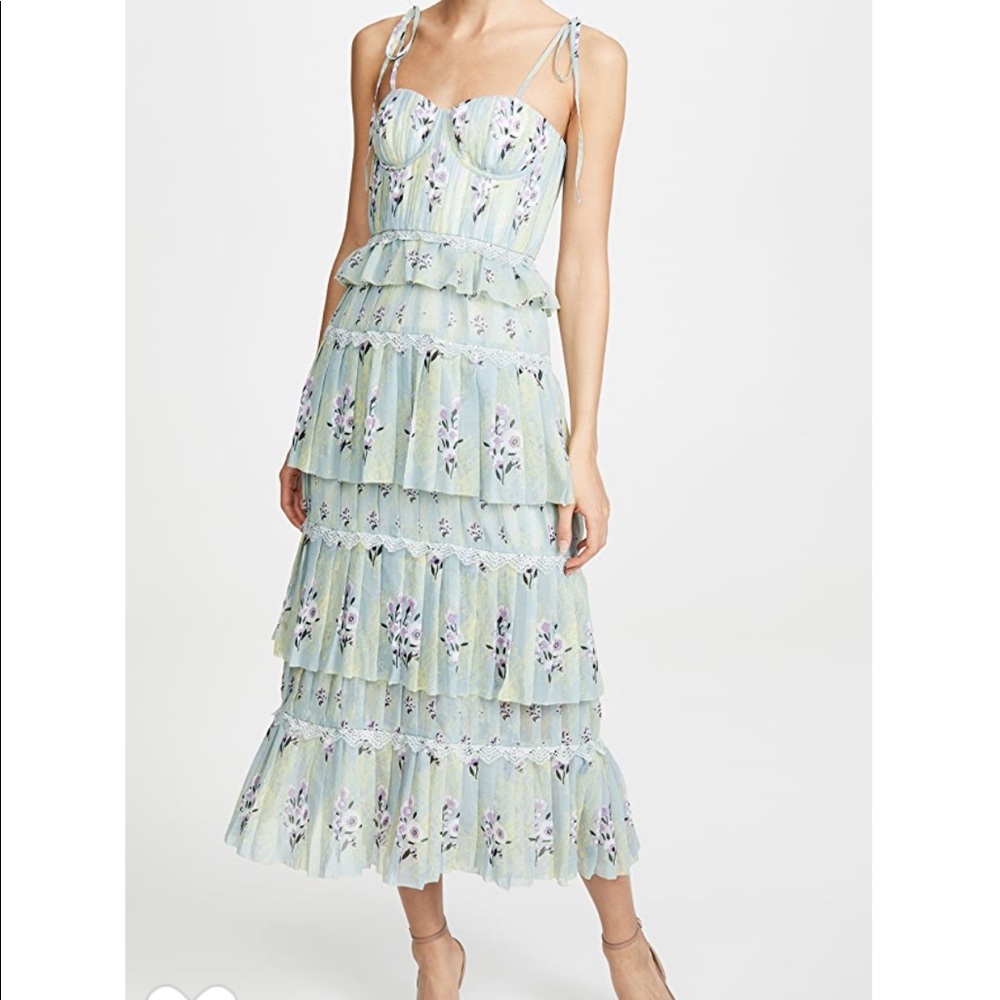 Self Portrait Floral Tiered Dress
